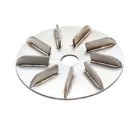 1 disque en acier inoxydable pour l'épilation des plumes et des poils - 10 x 2 cm - Outil professionnel pour poules, moutons, vaches et élevages de bétail