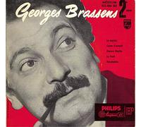 1 Disque Vinyle EP 45 Tours - Philips 432.066 - Georges Brassens : La Marine, Corne d'auroch, Pauvre Martin, Le vent, Hécatombe.