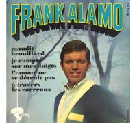 1 Disque Vinyle EP 45 Tours - Riviera 231.254 - Frank Alamo : Maudit Brouillard, Je compte sur mes doigts, L'amour ne se détruit pas, A travers les carreaux - Original et non réédition - (1 disque vinyle EP 45t)