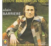 1 Disque Vinyle SP 45 Tours - Albatros 10116 - Alain Barriere : Ecoute bien c'est un tango, Il faut danser Marie - (Disque vinyle SP 45t)