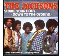 1 Disque Vinyle SP 45 Tours - Epic EPC 7124 - The Jacksons : Shake your body (Down to the ground), That's what you get (For being Polite)