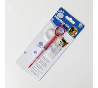 1 distributeur de médicaments pour animaux de compagnie avec embout souple en silicone multifonction vermifuge pour chats et chiens de voyage, carton rouge