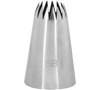 1 douille française fine en forme d'étoile 6B pour glaçage, pâtisserie, pâtisserie, décoration de gâteaux