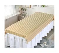 1 drap de table massage for salon beauté, en satin coton anti-froissage, facile à laver, for soins rapides. Lavable machine pour Spa, Beauté(Khaki)