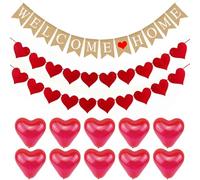 1 Drapeau Mabra Et 2 Drapeaux Love Pull, Livré Avec 10 Ballons D'Amour, Bannière De Bienvenue, Décoration De La Maison.