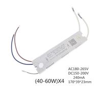 1 driver LED intelligent AC220V 2.4G avec télécommande RF, 18-40W, 36-50W, 40-60W, 50-72W (x2, x4, x6, x8), 240mA, avec variateur.(3Pin-40-60Wx4,Without Remote)