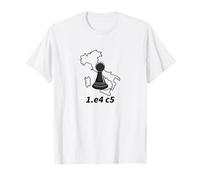 1.e4 C5 Défense sicilienne Ouverture d'échecs | Joueur d'échecs T-Shirt