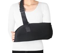 1 écharpe de bras réglable, en maille, avec rembourrage en mousse, support de bras, aide au soutien des épaules, convient pour les poignets cassés, les coudes, les luxations d'épaule