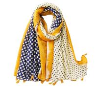 1 écharpe, écharpe pour Femme légère et à la Mode, écharpe en Soie élégante, écharpe Chaude et Coupe-Vent, adaptée à Toutes Les Saisons, Peut être portée avec des Voyages à la Mode (Jaune)