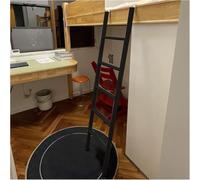 1 échelle de lit mezzanine robuste pour adultes et enfants - Échelle de lit superposée réglable, capacité de 150 kg pour caravanes, petits espaces (noir, 160 cm)