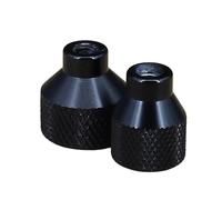 1 écrou à molette torsadé en alliage d'aluminium avec trou latéral (D16 x H20 mm) M3 M4 M5(Black,M5xD20xH20mm)