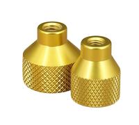 1 écrou à molette torsadé en alliage d'aluminium avec trou latéral (D16 x H20 mm) M3 M4 M5(Gold,M5xD20xH20mm)
