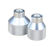1 écrou à molette torsadé en alliage d'aluminium avec trou latéral (D16 x H20 mm) M3 M4 M5(Silver,M5xD16xH20mm)