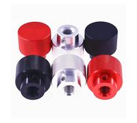 1 écrou moleté en aluminium M6 M8 M10 M12 avec trou latéral, poignée, bouton de serrage à l'aveugle, accessoires(M12,Black)