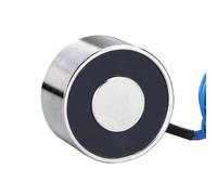 1 électroaimant industriel puissant P8/20, petit et rond, DC 12 V/24 V, ventouse de levage en fer, 12 V/0,3 kg(DC 12V)