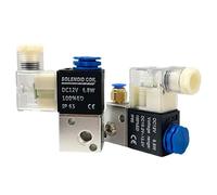 1 électrovanne pneumatique électronique bidirectionnelle 3V1-06/M5 Air bidirectionnelle DC12 V DC24 V AC 220 V AC 110 V (3V1-06 12 mm, DC12 V)