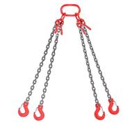 1 élingue à chaîne de 3 tonnes, 5/16 po x 5 pi, chaînes de leva, 4 pattes, crochets de préhension industriels, capacité de 11 000 lb, élingues de leva en allia G80.