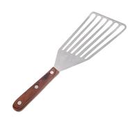 1 emballage de poisson spatule en acier inoxydable pour la cuisson avec une poignée en bois de barbecue multifonctionnel Turner en métal léger durable pour la cuisine et le (L 28 Inch)