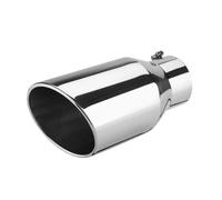 1 Embout D'échappement Universel Avec Entrée 4 Pouces Sortie 6 Pouces Longueur 12 Pouces Tuyau D'échappement Droit Pour Voiture(Silver)