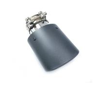 1 Embout D'échappement Voiture Ovale Incliné En Carbone Mat Avec Tuyau Silencieux D'échappement Pour Embouts Doubles Universels D'Échappement(51mm-150mm Oval)