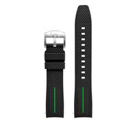 1 Embout incurvé de 20 mm for Bracelet Montre Swatch MoonSwatch Planet(Black-Green)