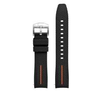 1 Embout incurvé de 20 mm for Bracelet Montre Swatch MoonSwatch Planet(Black-Orange)