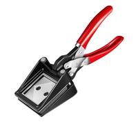 1 emporte-pièce portable en métal noir pour passeport, 5,1 x 5,1 cm, pour photo, carte d'identité, papier pour bureau et famille