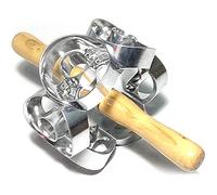 1 emporte-pièce pour donut, moule pour pâtisserie, moule rond en alliage d'aluminium, moule avec poignée, outil de pâte tournant