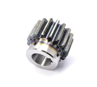 1 engrenage droit 2 modules 23 dents, alésage 8/10/12/14/15/16/18/20 mm, pignon de moteur en acier au carbone S45C machinerie(23T Bore 16mm+Keyway 5mm)