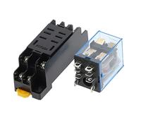 1 ensemble 12V 24V 36V 110V 220V 380V DC/AC 10A 8PIN bobine relais de puissance DPDT HH62P HHC68A-2Z avec socle prise(AC 36V)