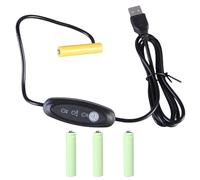 1 Ensemble 3A Fausse élimination de Batterie USB 5V2A Adaptateur d ' Alimentation câble Cordon pour remplacer 2 à 4 pièces 1.5V 3A LR03 Adaptateur d ' Alimentation de Batterie