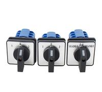 1 ensemble 500V 20A 3 pôles de commande commutateur à came rotatif CNC 3 positions 3 noeuds commutateur de changement universel(D0724)