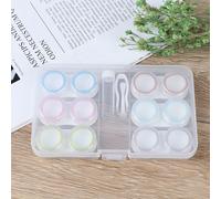 1 Ensemble 6 Boîtes Simple Transparent Étanche Portable Stockage Kit De Soins Des Yeux Organisateur Conteneur Unisexe Lentille De Contact Boîte De Boîtier