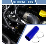 1 Ensemble 68Mm 2.68" Di 200Mm 7.87" Longueur 0 Degré Tuyau En Silicone Bleu Pour Voiture Avec Colliers De Serrage Tuyau De Liquide De refroidissements Universel