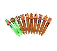 1 ensemble adorable Hydrochoerus Styled 4 couleurs Stylos à bille incitation enfant écriture dessin et marquage type presse