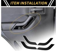1 Ensemble AntšŠrieur PostšŠrieur Porte PoignšŠe Panneau Collerette Couverture Garnitures Pour Jeep Wrangler Jk Jlu & IllimitšŠ 4 Porte IntšŠrieur Porte PoignšŠe Collerette Abs Noir