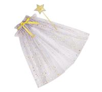 1 ensemble baguette magique et cape en tulle pour filles - Accessoires de photographie pour cosplay imaginatif et séances photo à thème