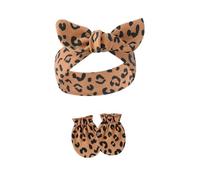 1 ensemble bandeau élastique pour bébé avec moufles assorties, joli nœud papillon, bandeau absorbant la transpiration pour les cheveux pour filles