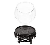 1 Ensemble Bocal à Transparent avec Support Petit Aquarium pour Goldfish Décoration de Durable