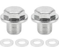 1 Ensemble Bouchon De Vidange D'Huile Universel Anti-Fuite 0,63" Hauteur Boulon De Vidange pour Carter Vis De Réparation Avec Joint En Acier Aluminium Ton Argent M10X1