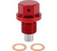 1 Ensemble Bouchon De Vidange D'Huile Universel Anti-Fuite Boulon De Vidange pour carter De Réparation De Filetage Avec Joint Magnétique En Alliage D'Aluminium Rouge Cuivre M12X1.5