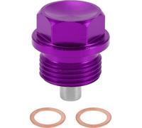 1 Ensemble Bouchon De Vidange Universel Anti-Fuite Boulon De Vidange Pour Carter De L'Huile Réparation Du Filetage Avec Joint Magnétique Alliage D'Aluminium Cuivre Violet M20X1.5