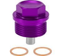 1 Ensemble Bouchon De Vidange Universel Anti-Fuite Boulon De Vidange Pour Carter De L'Huile Réparation Du Filetage Avec Joint Magnétique Alliage D'Aluminium Violet Cuivre M24X1.5