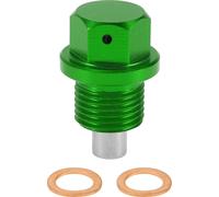 1 Ensemble Bouchon De Vidange Universel Anti-Fuite Boulon De Vidange pour Carter De L'Huile Réparation Du Filetage Avec Joint Magnétique En Alliage D'Aluminium Vert Cuivre M14X1.25