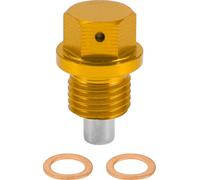 1 Ensemble Bouchon De Vidange Universel Anti-Fuite Boulon De Vidange Pour Carter L'Huile Réparation Filetage Avec Joint Magnétique Alliage Aluminium Tonalité Dorée Cuivre M14X1.5