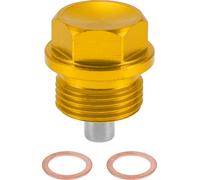 1 Ensemble Bouchon De Vidange Universel Anti-Fuite Boulon De Vidange Pour Carter L'Huile Réparation Filetage Avec Joint Magnétique Alliage Aluminium Tonalité Dorée Cuivre M20X1.5