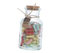 1 Ensemble Bouteille Capsule Décorative Transparente Messages Secrets de Notes Amour pour Saint Valentin Anniversaire Mignon pour Couples Amis