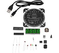 1 Ensemble Bricolage Rotatif Affichage LED Numérique Module Alarme électronique Horloge Numérique Kit 51 SCM Tableau d'apprentissage Bricolage Kit De Minuterie, Vert