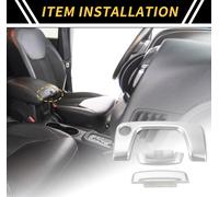 1 Ensemble Centre Console Accoudoir Interrupteur Bouton Couverture Garniture Pour Jeep Wrangler Jl Jlu 2018-24 Centrale Accoudoir Ouvert Bouton Couverture Autocollant Abs ArgentšŠ