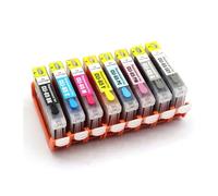 1 Ensemble CLI-65 Compatible for Cartouche d'encre Rechargeable Canon CLI65 Recharge d'encre, Compatible for imprimante Canon Pro-200 Pro200 Puce Unique(8color Ink Cartridge)